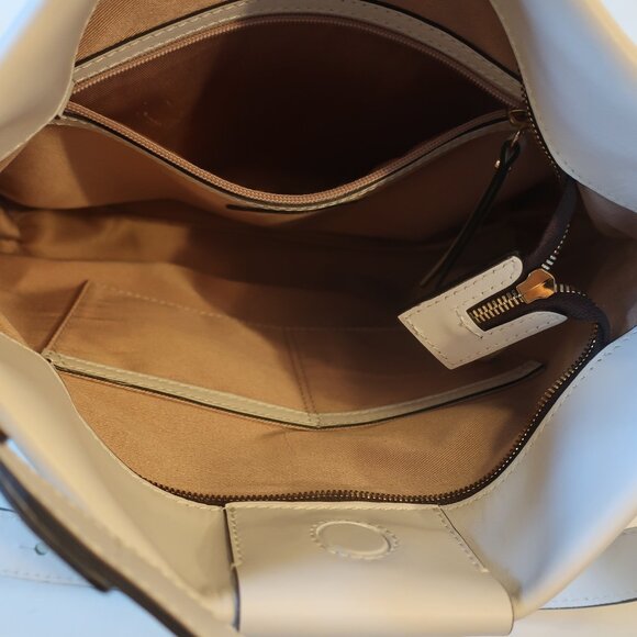 Womens Gianni Chiarini Firenze White Leather Hobo Shoulder Handbag * - Picture 11 of 16